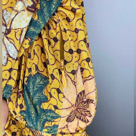 NWOT Ulla Johnson Noemi Cold Shoulder Long Sleeve Maxi Dress Size P(0) - Picture 14 of 15